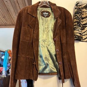 Designer suede jacket